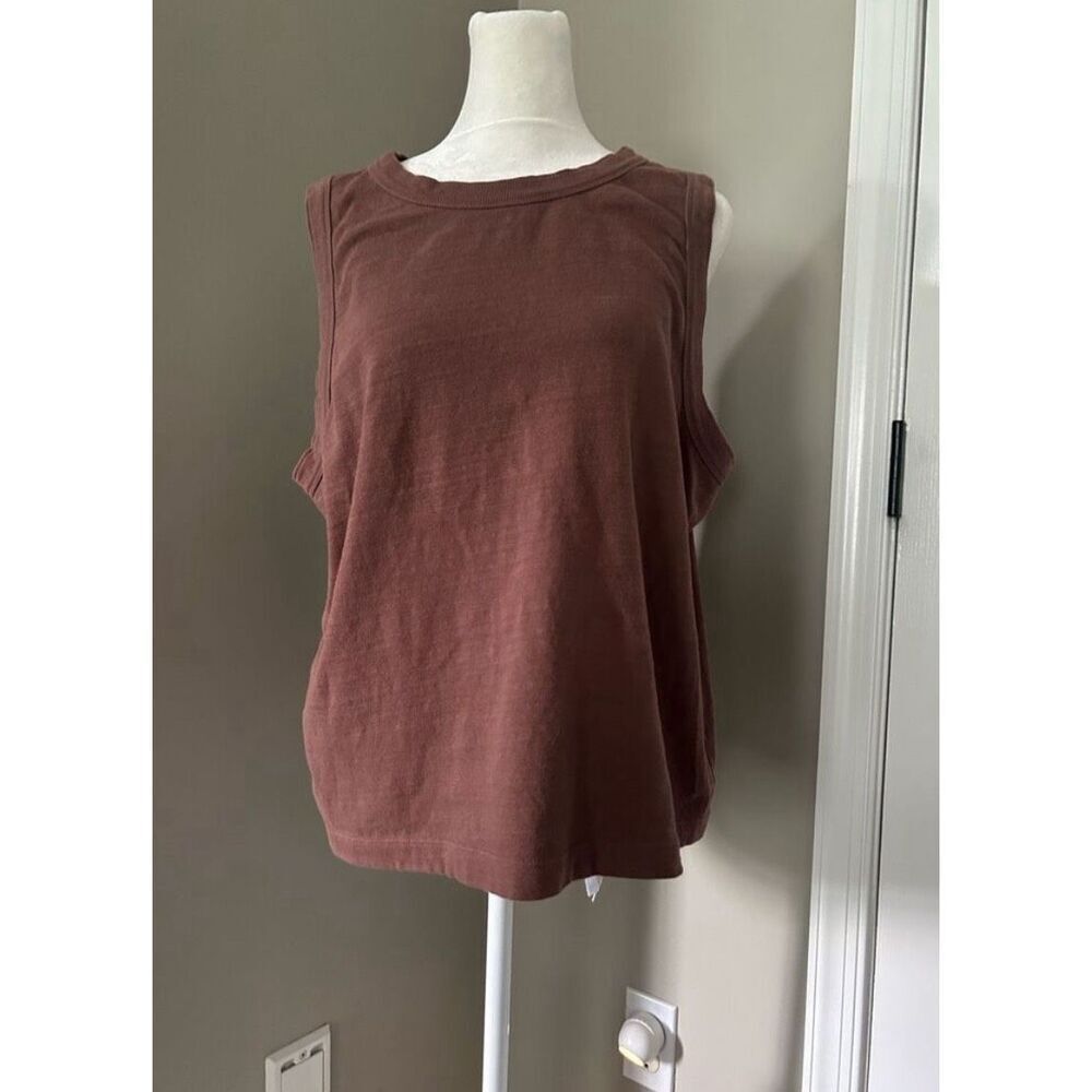 LOFT Tank Top Size XL 100% Cotton Sleeveless Brown
